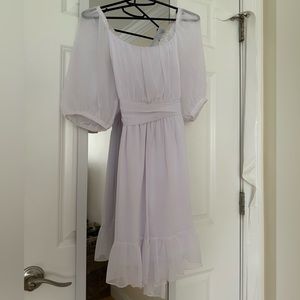 White short flowy dress